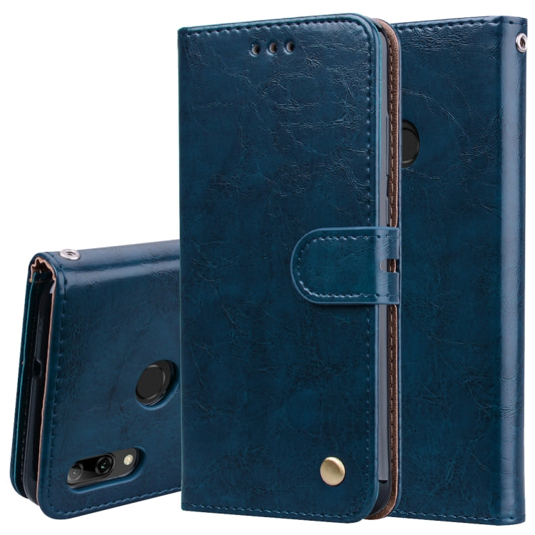 Business Style Oil Wax Texture Horizontal Flip Leather Case for Huawei P Smart 2019, with Holder & Card Slots & Wallet My Store