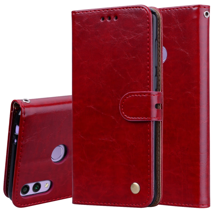 Business Style Oil Wax Texture Horizontal Flip Leather Case for Huawei Honor 8C, with Holder & Card Slots & Wallet