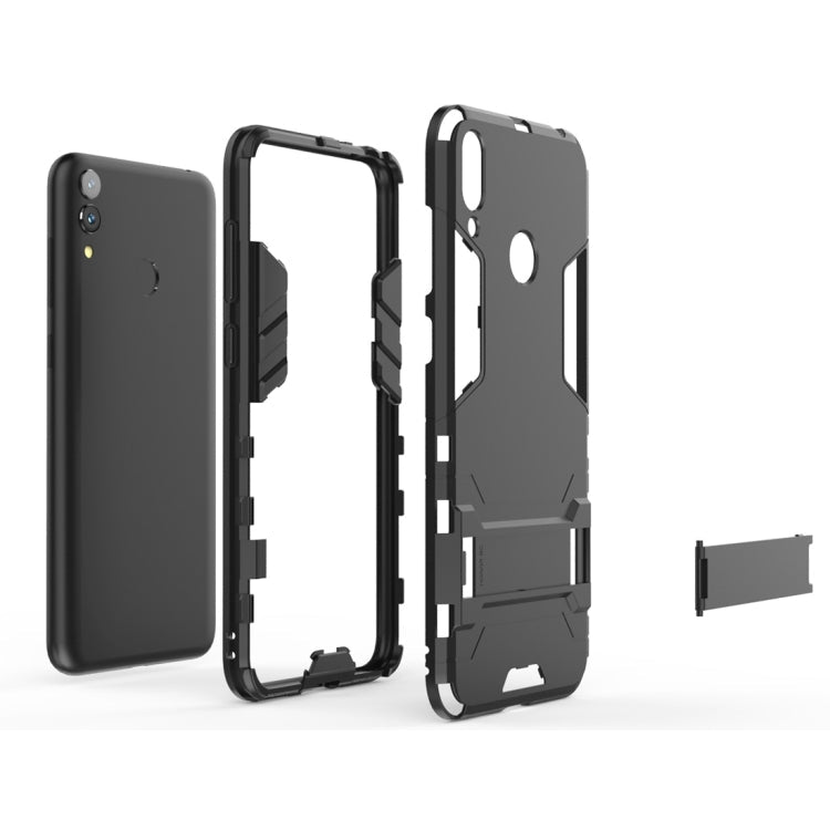 Shockproof PC + TPU Case for Huawei Honor 8C, with Holder