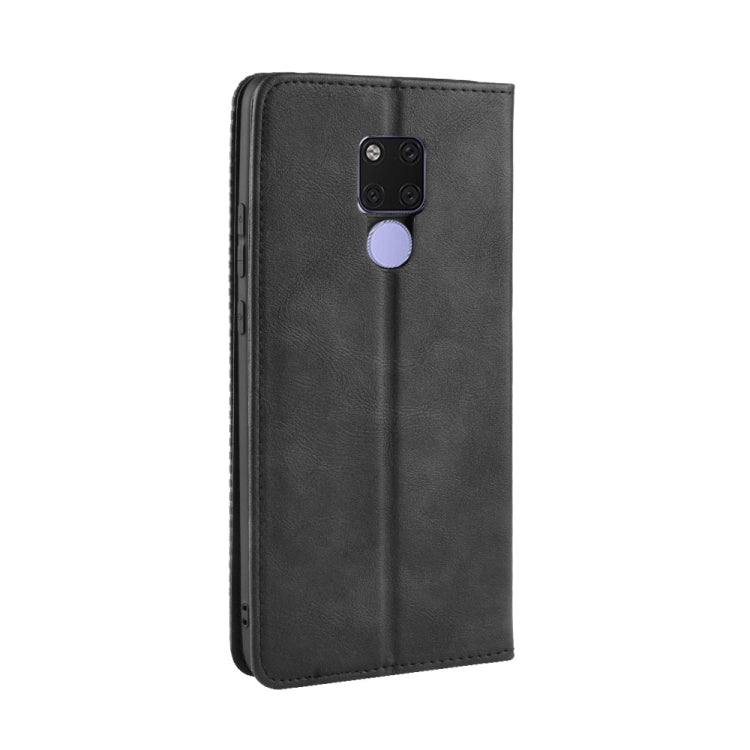 Magnetic Buckle Retro Texture Horizontal Flip Leather Case for Huawei Mate 20, with Holder & Card Slots & Wallet