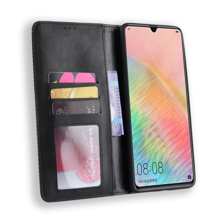 Magnetic Buckle Retro Texture Horizontal Flip Leather Case for Huawei Mate 20, with Holder & Card Slots & Wallet