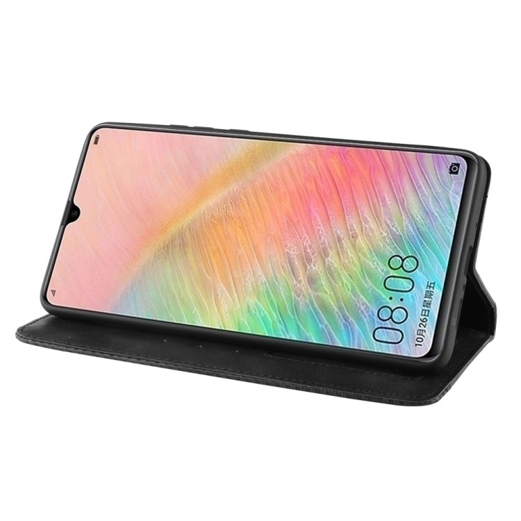 Magnetic Buckle Retro Texture Horizontal Flip Leather Case for Huawei Mate 20, with Holder & Card Slots & Wallet