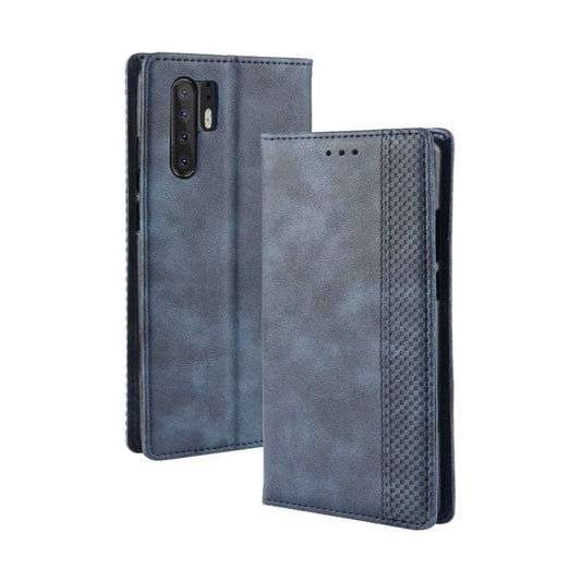 Magnetic Buckle Retro Texture Horizontal Flip Leather Case for Huawei P30 Pro, with Holder & Card Slots & Wallet