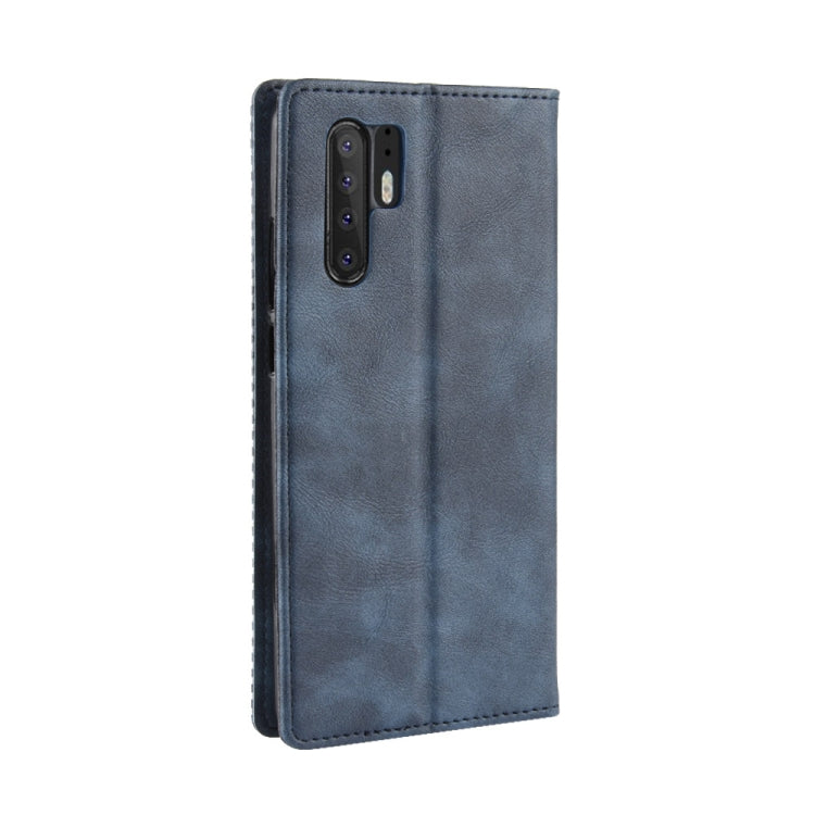 Magnetic Buckle Retro Texture Horizontal Flip Leather Case for Huawei P30 Pro, with Holder & Card Slots & Wallet