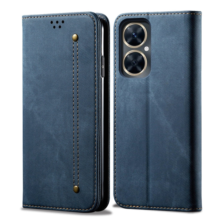 Denim Texture Flip Leather Phone Case For Huawei Maimang 20 / Enjoy 60 Pro / Nova11i