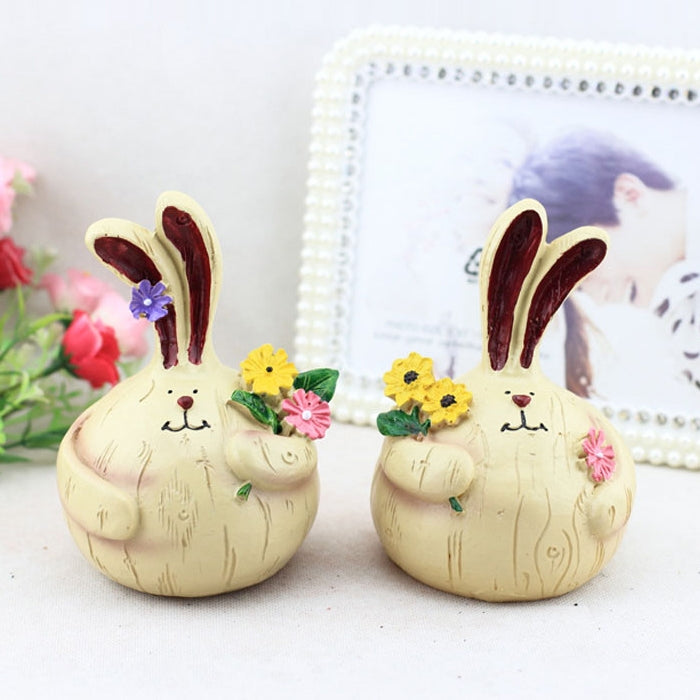 Pairs Creative Resin Crafts Large Cute Fat Garlic Rabbit Ornaments Home Bar Decoration My Store