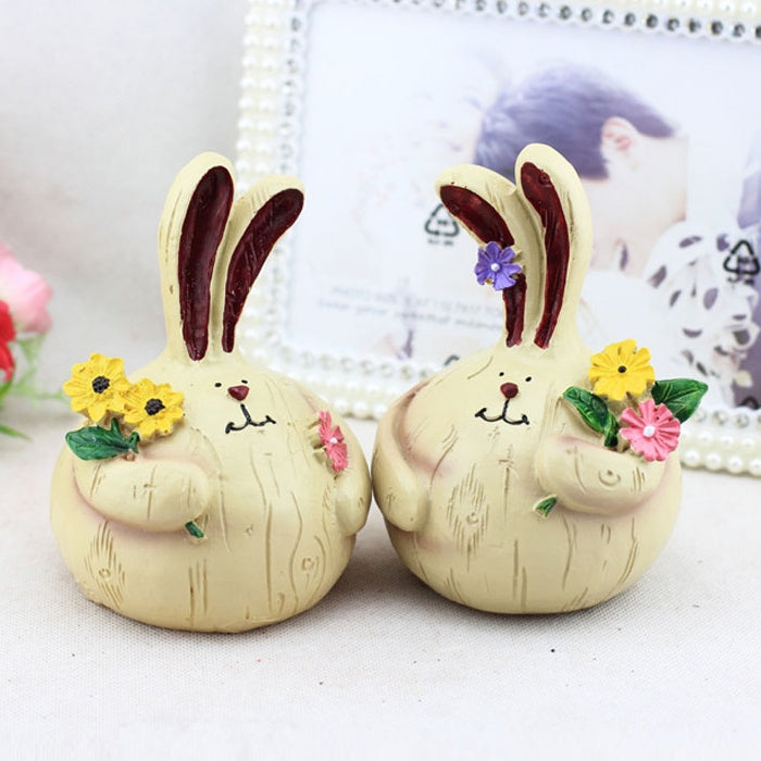 Pairs Creative Resin Crafts Large Cute Fat Garlic Rabbit Ornaments Home Bar Decoration My Store