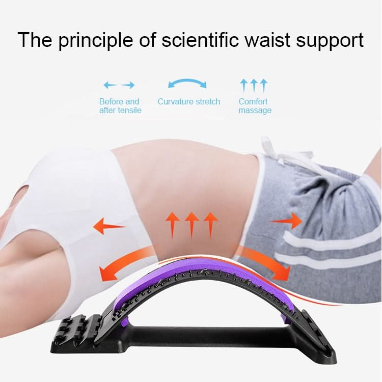 Lumbar Traction Stretching Device Posture Corrector Waist Support Spine Pain Relief Back Massage Stretcher Reluova