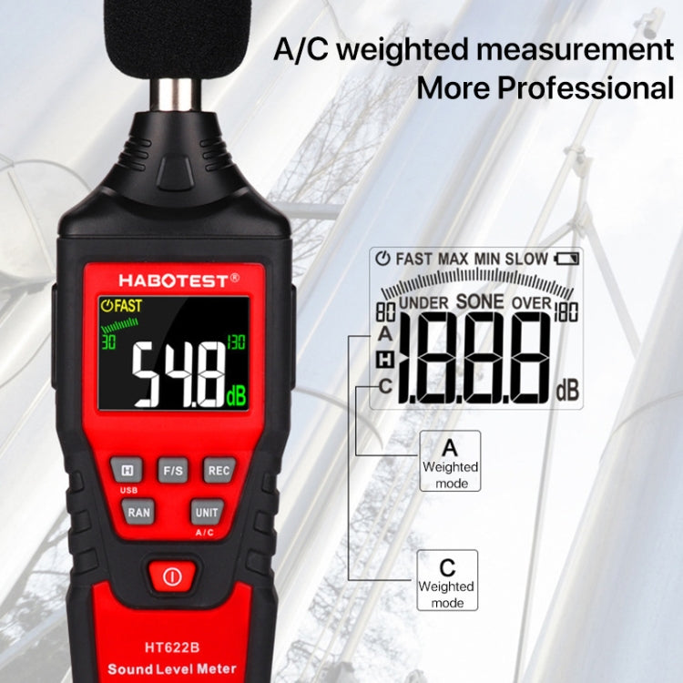 HABOTEST HT622B Household High Precision Digital Sound Level Meter Reluova