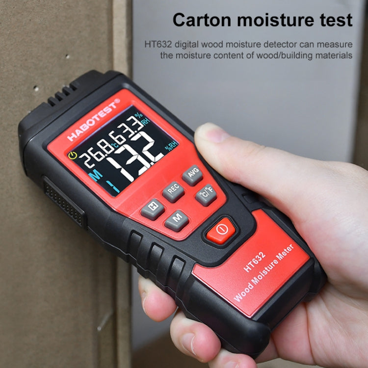 HABOTEST HT632 Portable Multifunctional Digital Display Wood Moisture Detector Reluova