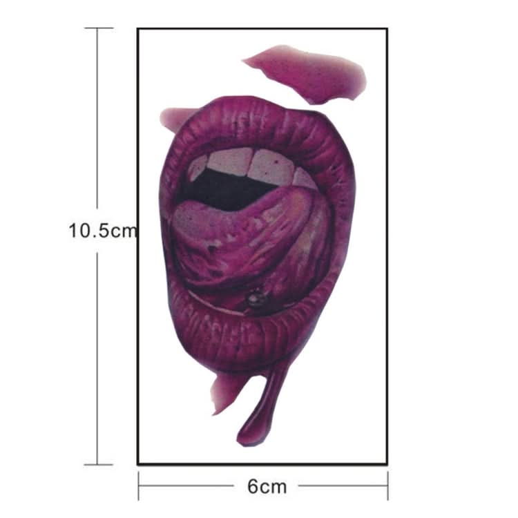 20pcs S-291 Halloween Terror Realistic Wound Blood Mouth Temporary Tattoo Sticker-Reluova