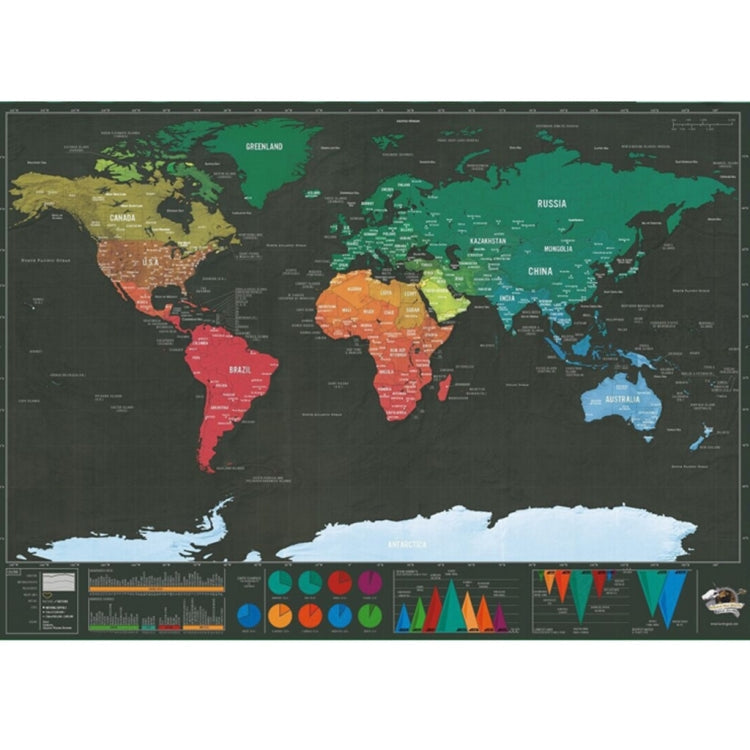 School Teaching Office Supplies Scratch World Map, Size: 82.5 x 59.3cm My Store