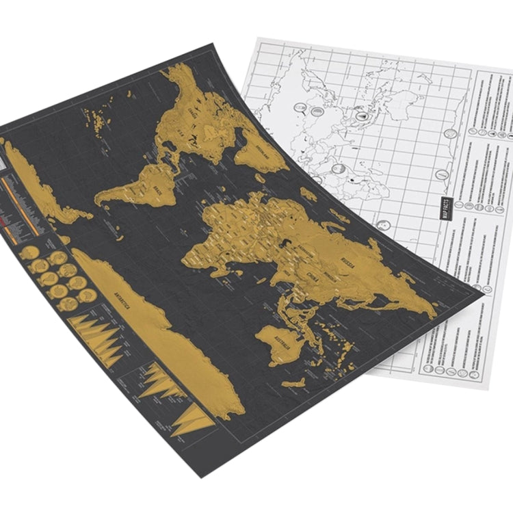 School Teaching Office Supplies Scratch World Map, Size: 82.5 x 59.3cm My Store