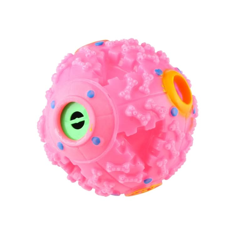 Pet Food Dispenser Squeaky Giggle Quack Sound Training Toy Chew Ball, Size: M, Ball Diameter: 9.2cm - Reluova