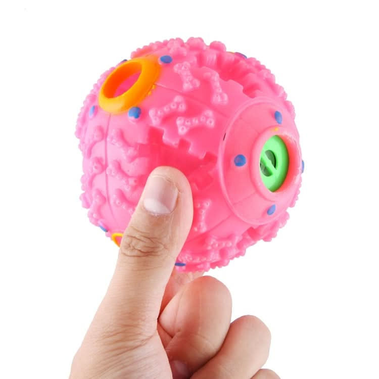 Pet Food Dispenser Squeaky Giggle Quack Sound Training Toy Chew Ball, Size: M, Ball Diameter: 9.2cm - Reluova