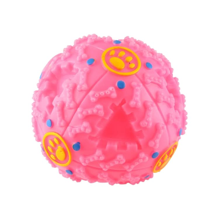 Pet Food Dispenser Squeaky Giggle Quack Sound Training Toy Chew Ball, Size: L, Ball Diameter: 11.5cm - Reluova