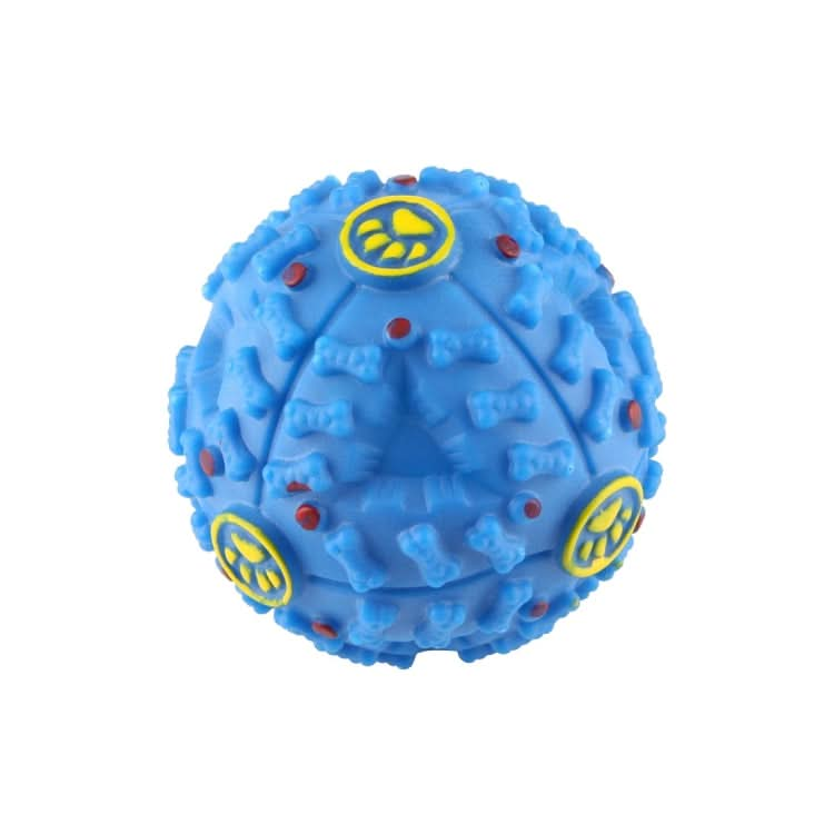 Pet Food Dispenser Squeaky Giggle Quack Sound Training Toy Chew Ball, Size: S, Ball Diameter: 7cm - Reluova