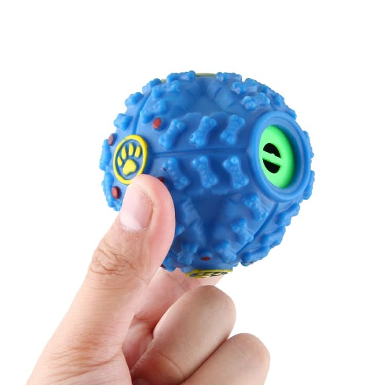 Pet Food Dispenser Squeaky Giggle Quack Sound Training Toy Chew Ball, Size: S, Ball Diameter: 7cm - Reluova