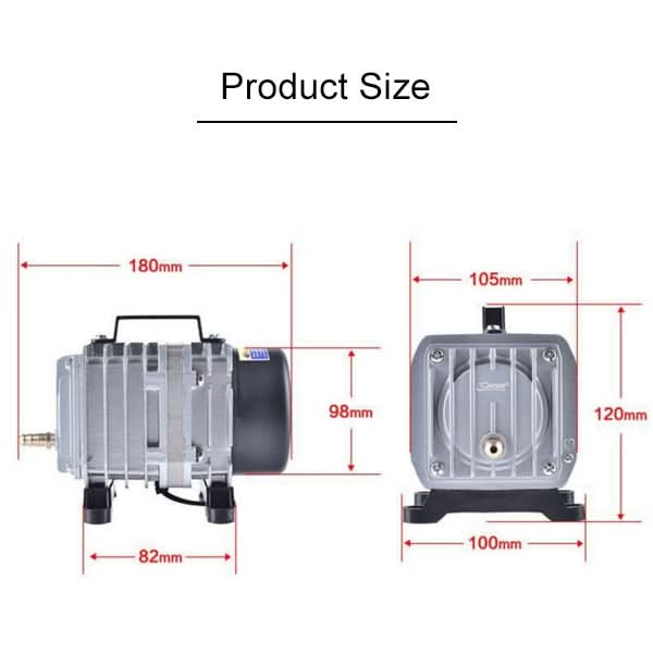 ACO-004 58W 75L/Min Electromagnetic Air Pump Compressor Seafood Fish Tank Increase Oxygen Air Flow Spliter, US Plug-Reluova