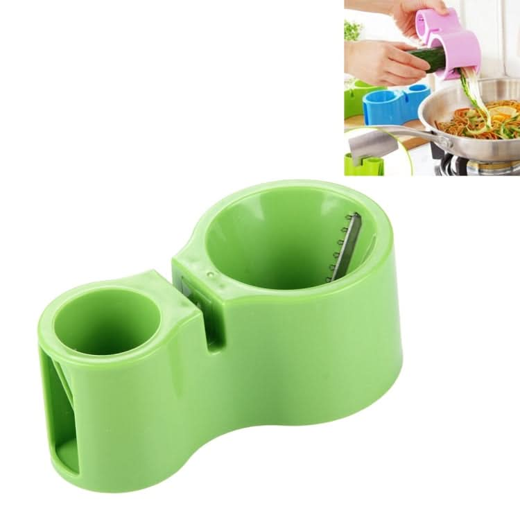 Multifunctional Spiral Double-Headed Grater With Sharpener Kitchen Gadgets(Green) - Reluova