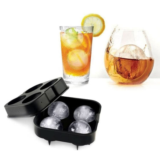 Ball Shape 4-Grid Silicone Ice Cube Mold - Reluova