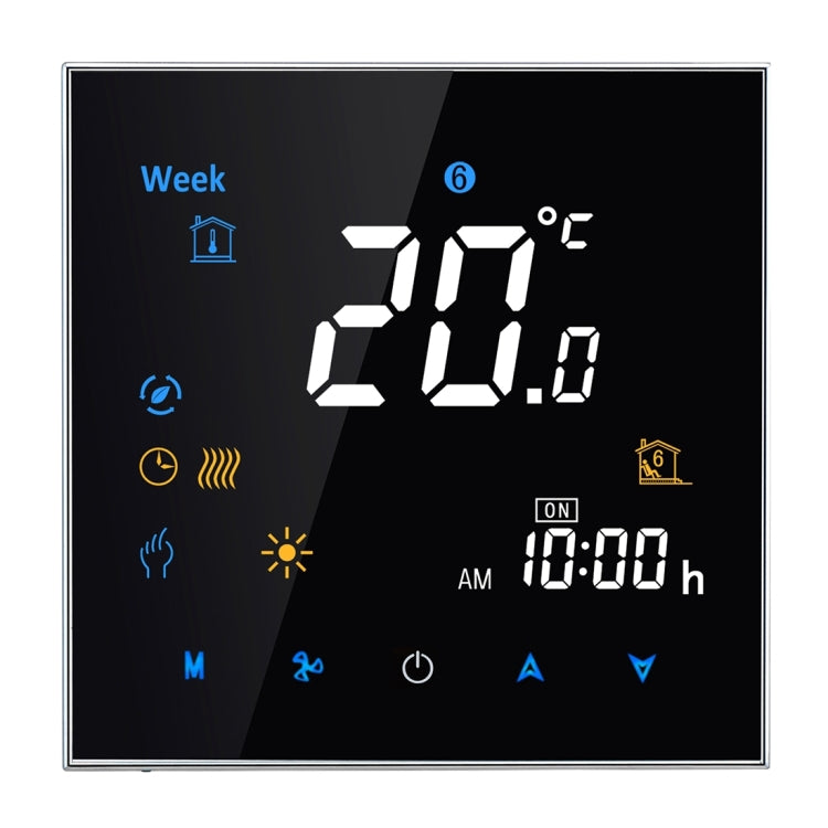 BHT-3001 16A Load Electronic Heating Type LCD Digital Heating Room Thermostat with Sensor, Display Clock / Temperature  / Time / Week / Heat etc.