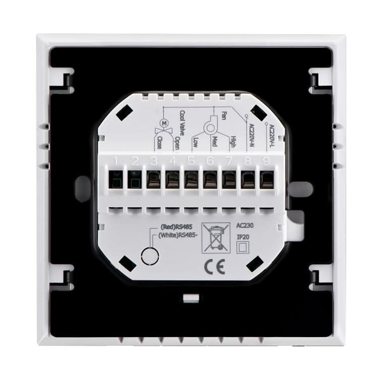 BAC-2000 Central Air Conditioning Type Touch LCD Digital 2-pipe Fan Coil Unit Room Thermostat, Display Fan Speed / Clock / Temperature  / Time / Week / Heat etc. Reluova