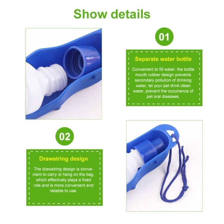 250ml Outdoor Portable Dog / Pet Water Bottle, Random Color Delivery-Reluova