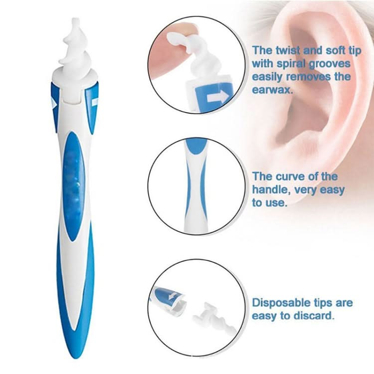 Smart Swab Plastic Ear Cleaner Earwax Removal Tool with 15 Replacement Parts Reluova