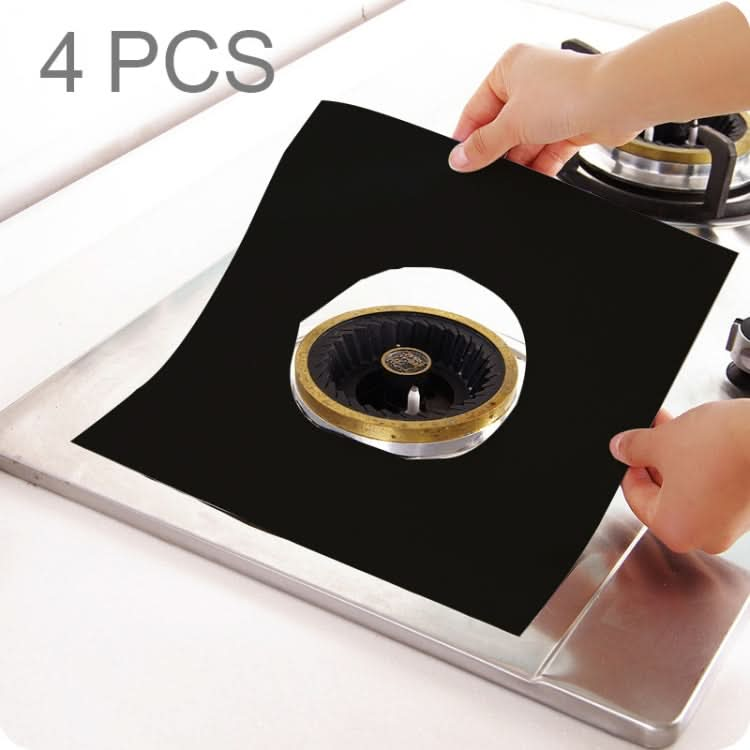 4 PCS Gas Furnace Surface Ultra-thin Fibre Material Stovetop Protective Cleaning Pad, Size: 27*27 cm (Black)-Reluova