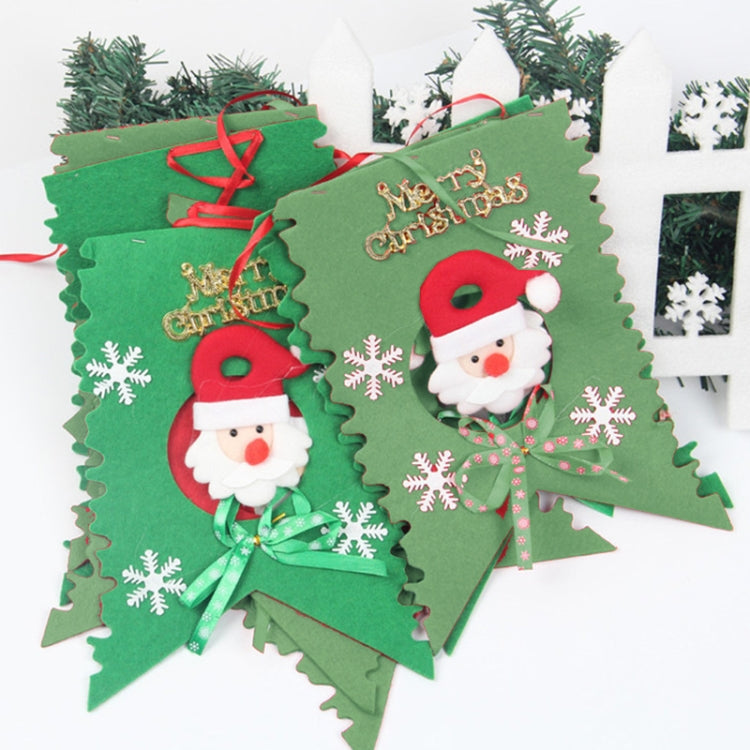 Christmas Scene Decoration Six Flag Non-woven Fabric Santa Hanging Flag My Store