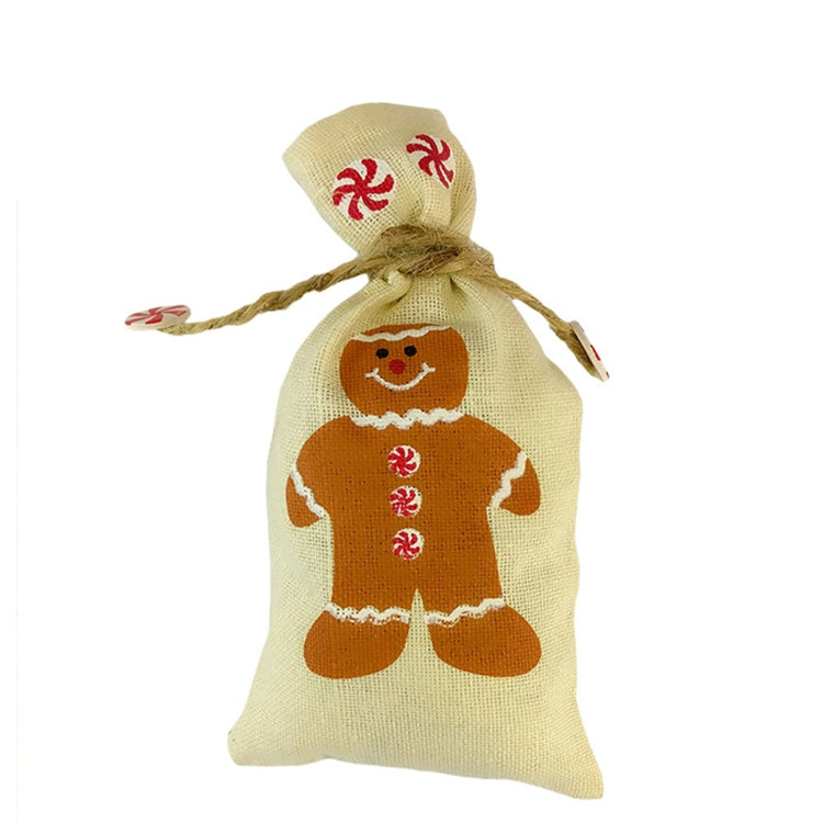 Christmas Scene Decoration Tableware Cover Christmas Creative Sackcloth Dishes Bags Gifts Bags, Random Style Delivery