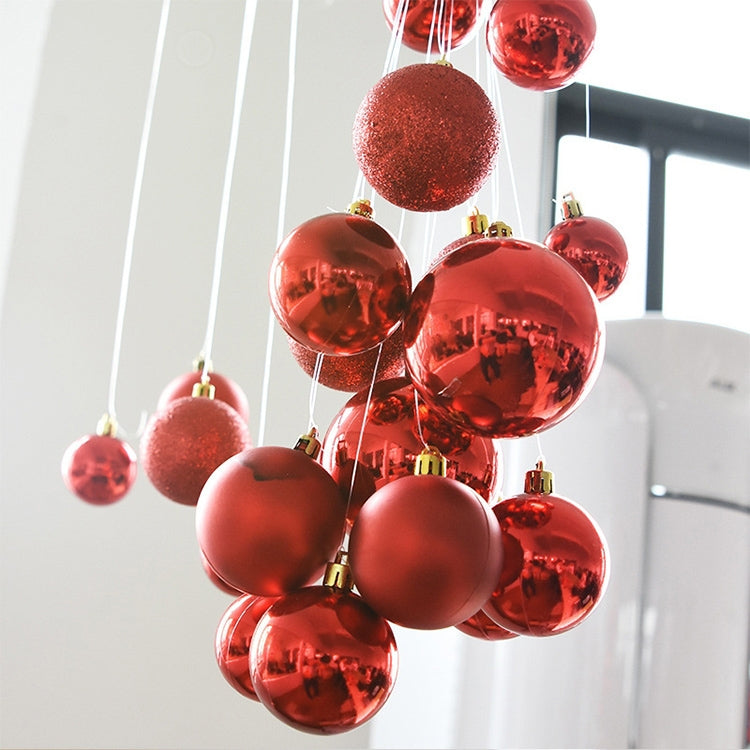 24 PCS 6cm Plating Plastic Christmas Tree Decorations Hanging String Ball, Random Color Delivery My Store