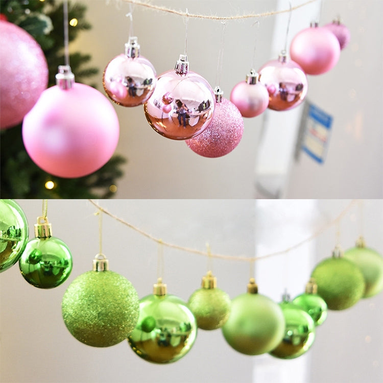 24 PCS 6cm Plating Plastic Christmas Tree Decorations Hanging String Ball, Random Color Delivery My Store