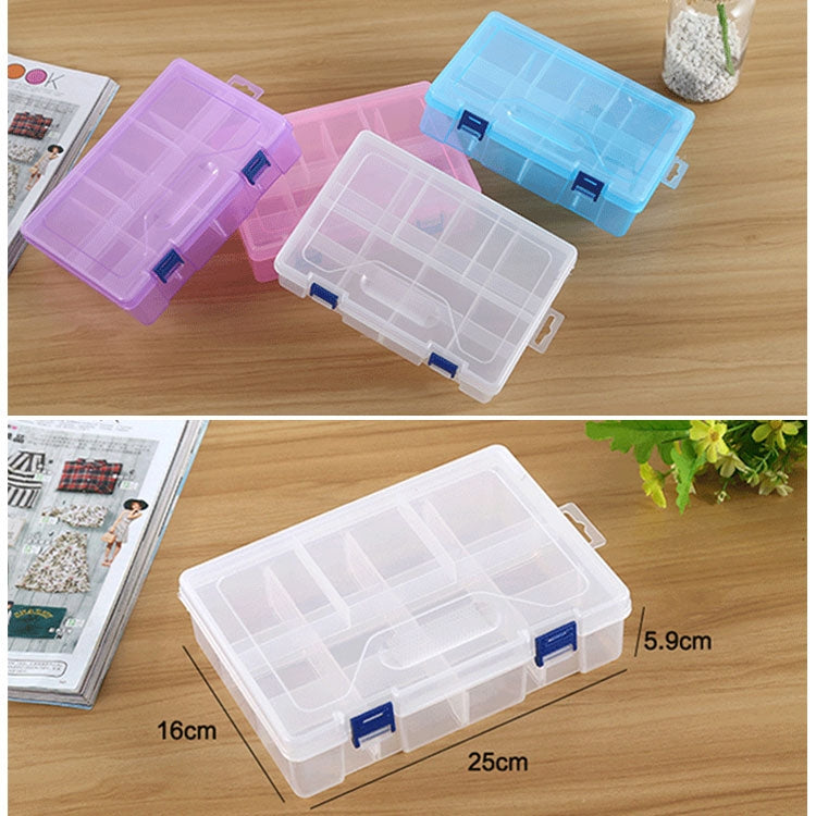 Double layer 8 Slots Plastic Jewelry Box Organizer Storage Container with Adjustable Dividers