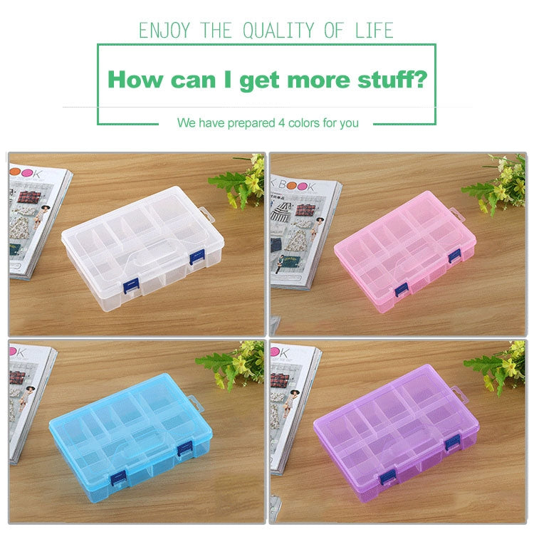 Double layer 8 Slots Plastic Jewelry Box Organizer Storage Container with Adjustable Dividers