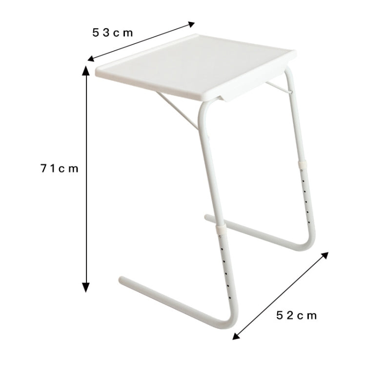 Plastic Pad Steel Tube Bracket Liftable Foldable Portable Multi-purpose Laptop Table, Adjustable Height: 52-72cm, Adjustable Angle: 30 Degrees / 60 Degrees / 90 Degrees My Store