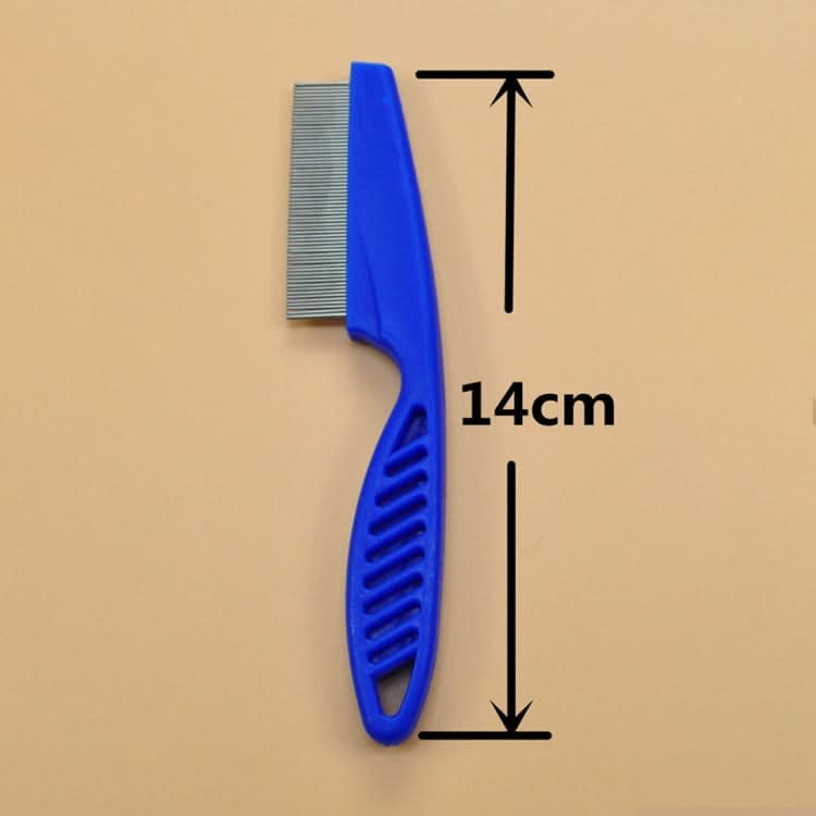 5 PCS Pet Cats Dogs Supplies Combs Fine Toothed Stainless Steel Needle Fleas Removal Combs, Length: 14cm-Reluova