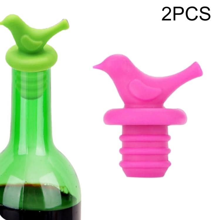 2pcs Creative Bird Style Silicone Wine Beer Condiments Bottle Stopper Random Color Delivery - Reluova