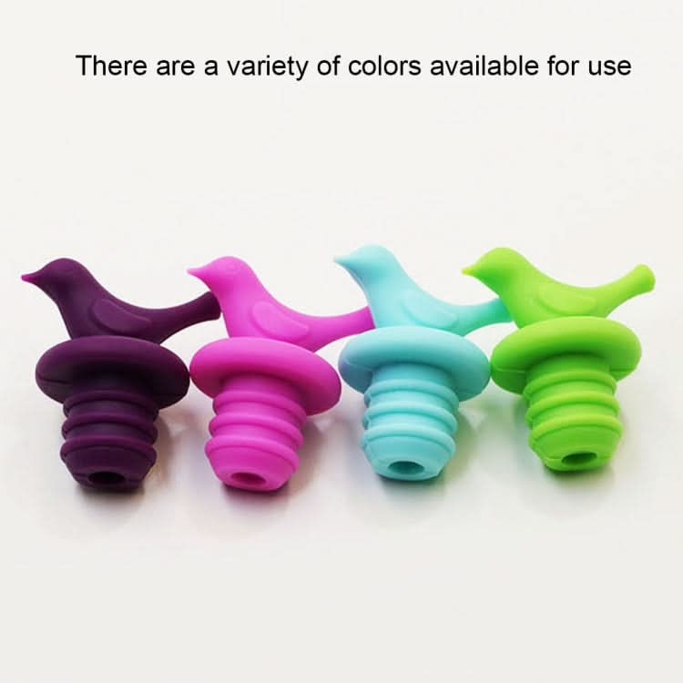 2pcs Creative Bird Style Silicone Wine Beer Condiments Bottle Stopper Random Color Delivery - Reluova