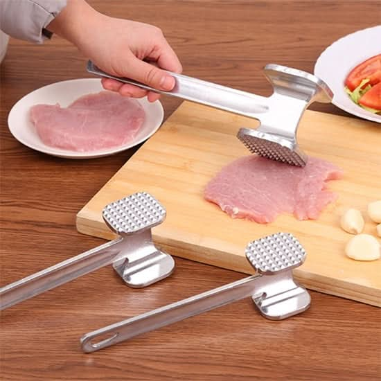 2 PCS Aluminum Alloy Loose Tenderizers Meat Hammer Steak Pork Kitchen Tools, Middle Size: 5.0 x 22.5cm-Reluova