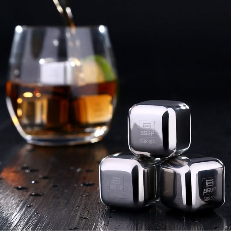 8 PCS Stainless Steel Chilling Reusable Ice Cubes for Whiskey, Vodka, Liqueurs-Reluova