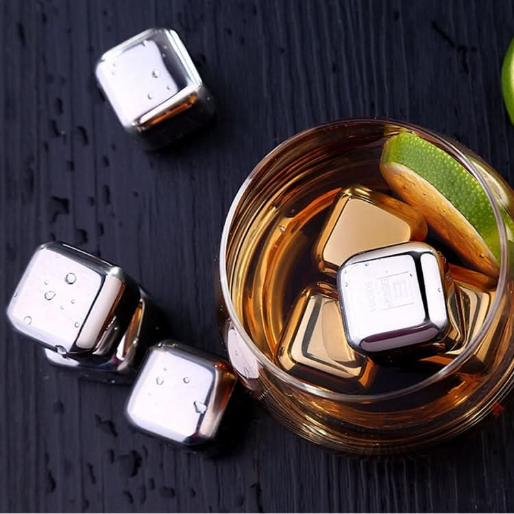 8 PCS Stainless Steel Chilling Reusable Ice Cubes for Whiskey, Vodka, Liqueurs-Reluova