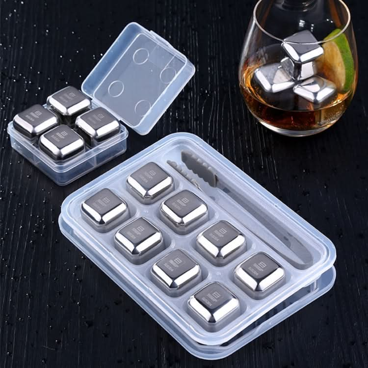 8 PCS Stainless Steel Chilling Reusable Ice Cubes for Whiskey, Vodka, Liqueurs-Reluova