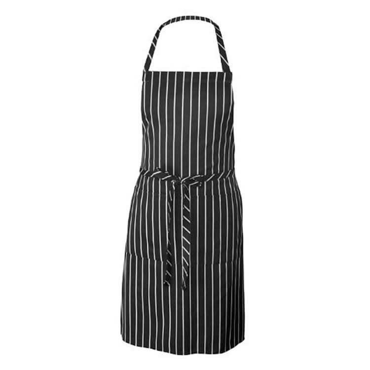 Black and White Stripes Unisex Chef Waiter Barista Aprons Work Aprons - Reluova