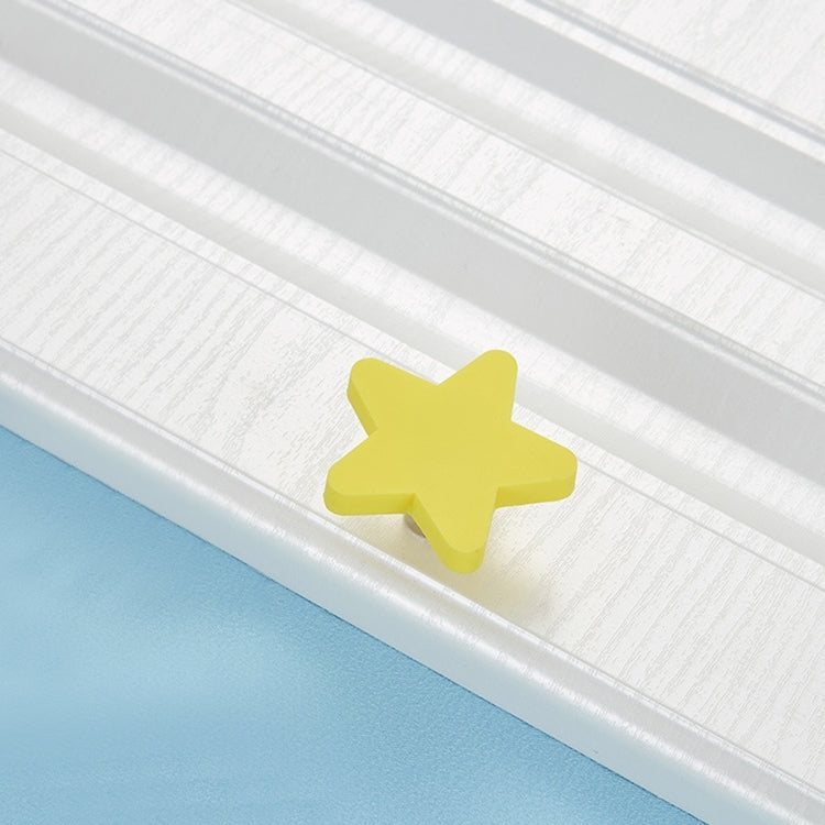 Little Yellow Star Pattern Shockproof Modern Cartoon Children Drawer Cabinet Handle