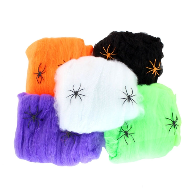 Halloween Props Cotton Yarn Spider Webs, Random Color Delivery