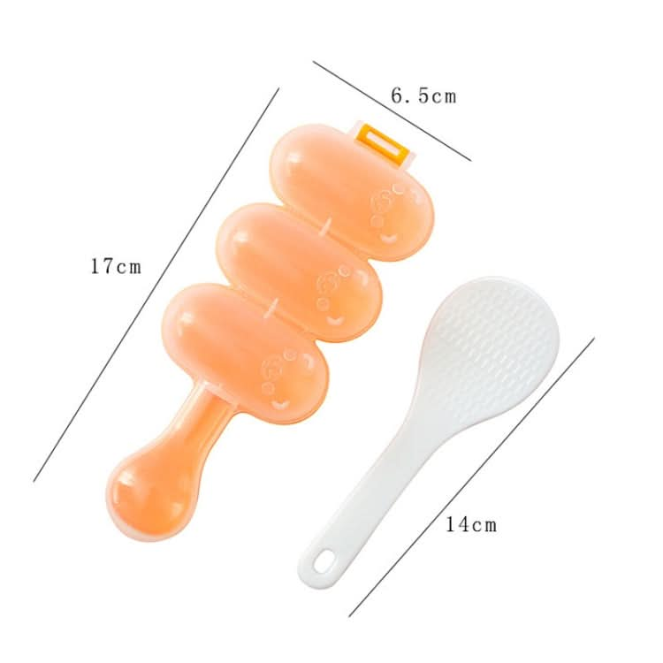 Cute Style Food-grade Sushi Rice Ball Shaker Mold with Spoon for Kids, Random Color Delivery - Reluova