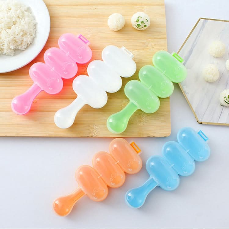 Cute Style Food-grade Sushi Rice Ball Shaker Mold with Spoon for Kids, Random Color Delivery - Reluova