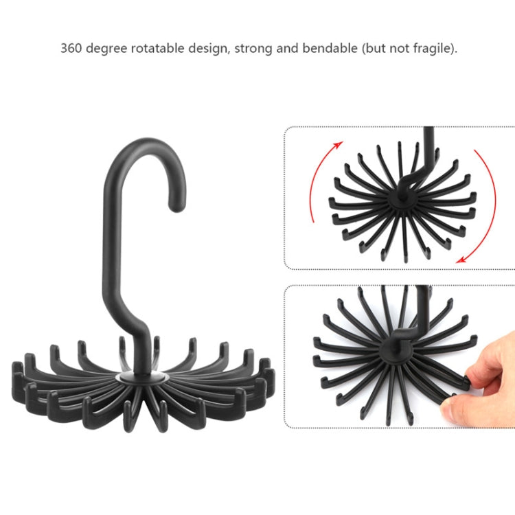 20 Claws 360 Degree Rotatable Tie Rack Belt Scarf Hanger Holder, Size: S